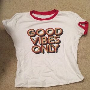 Good vibes only crop top